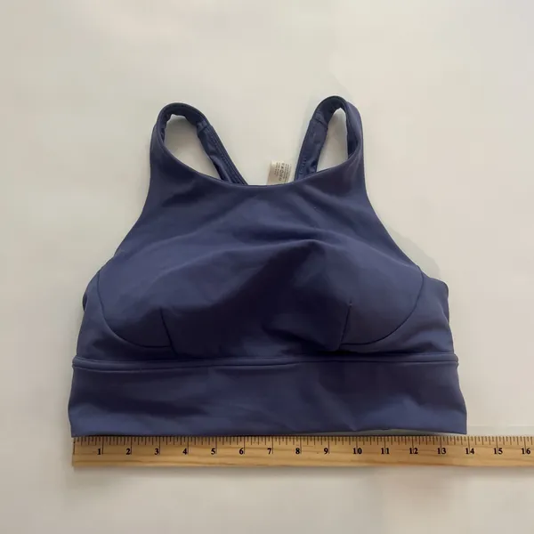 Size 10 Lululemon Wunder Train Longline Bra *Medium Support, C/D Cup Water Drop - Image 3
