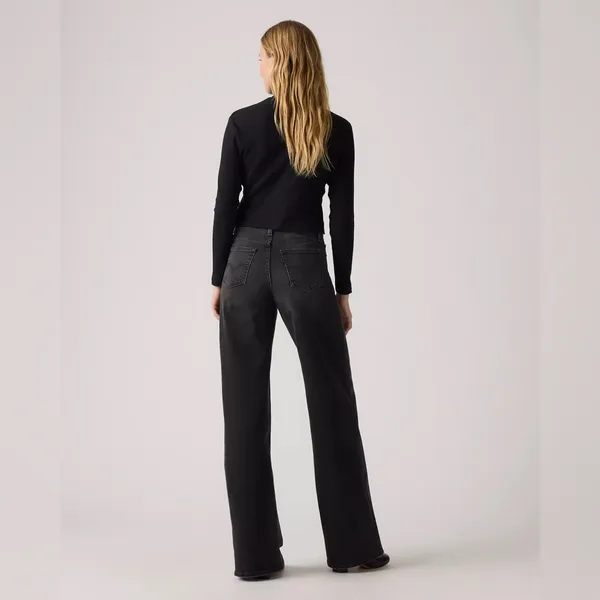 Levi’s 728 High Rise Wide Leg Women's Jeans in Rodeo Princess Black Sz 23 x 30 - Image 3
