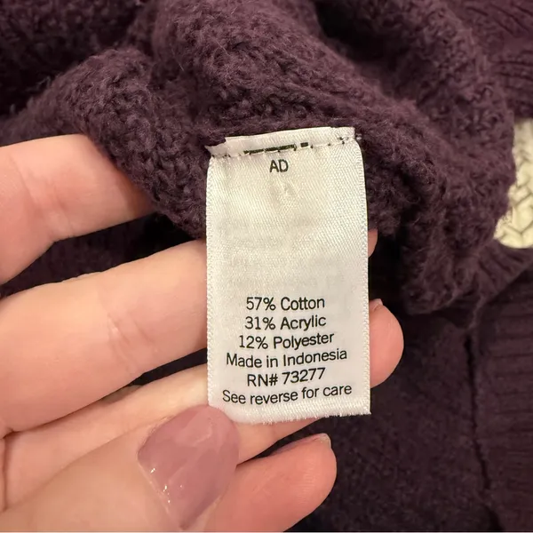 NWOT Sonoma Purple Knit Sweater - Image 6