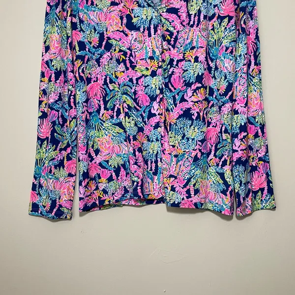 Lilly Pulitzer PJ Knit Long Sleeve Button Down Top - Image 3