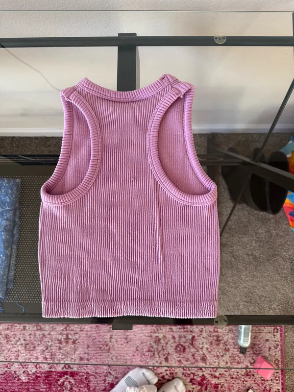 Boutique pink colored crop top - Image 2