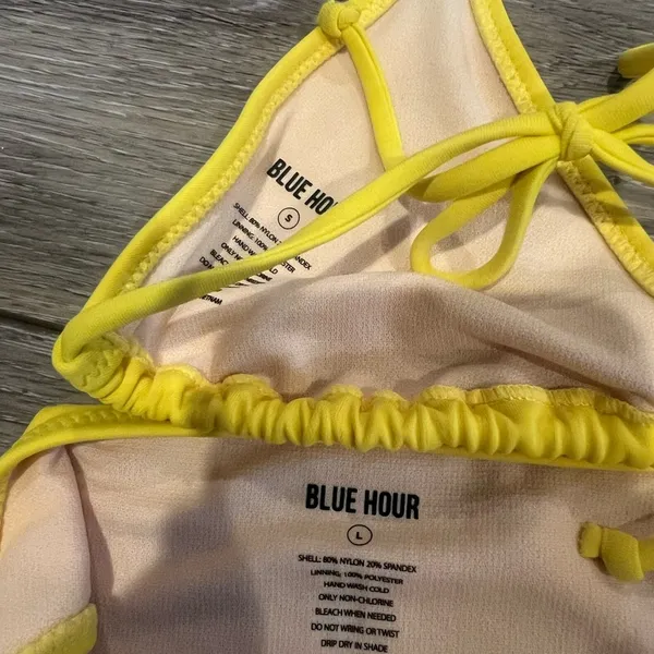 Pacsun Yellow Triangle Bikini Set - Image 5