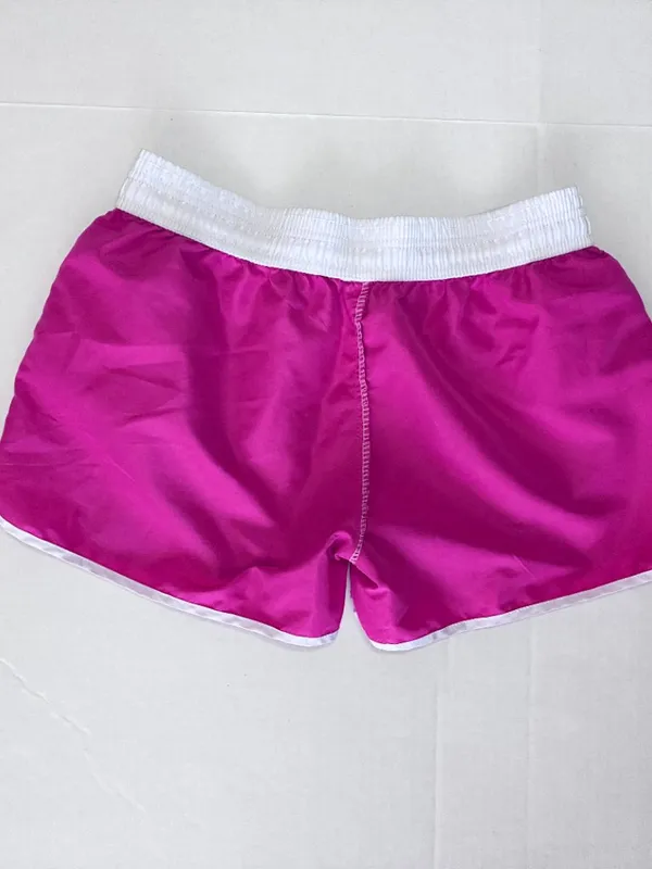 Contrast Trim Dolphin Retro Y2K Running Shorts - Size Small - Pink - Image 7