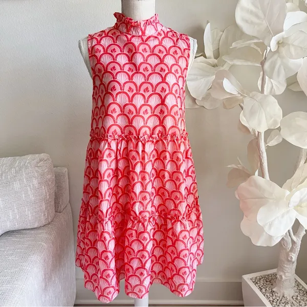 J Marie The Scarlette Sleeveless Floral Ruffle Neck Dress - Image 3