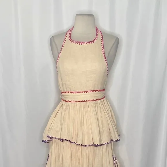 NWT!! FREE‎ PEOPLE Island Time Embroidered Set Skirt Halter Top Gauzy Small - Image 3