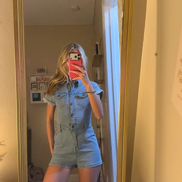 superdown Denim Romper - Image 4