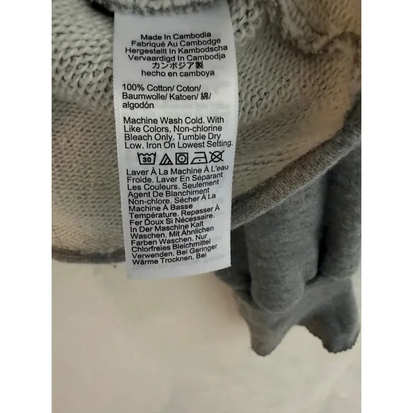 J.Crew Womens Mock Neck Sweatshirt Gray Cotton French‎ Terry Pullover Size M - Image 3