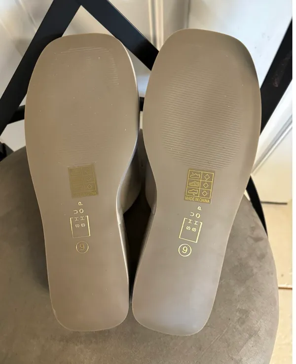 NWOB Size 9 Shu shop beige Lourdes 2” wedge slide sandals. Retail 69.99 - Image 7