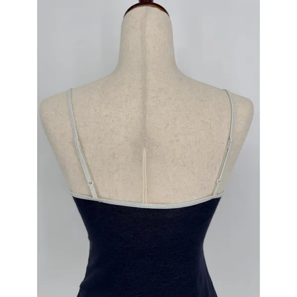 Vintage Y2K Xhilaration Lace Trim Cami Tank Top Medium Navy Babydoll Coquette - Image 6