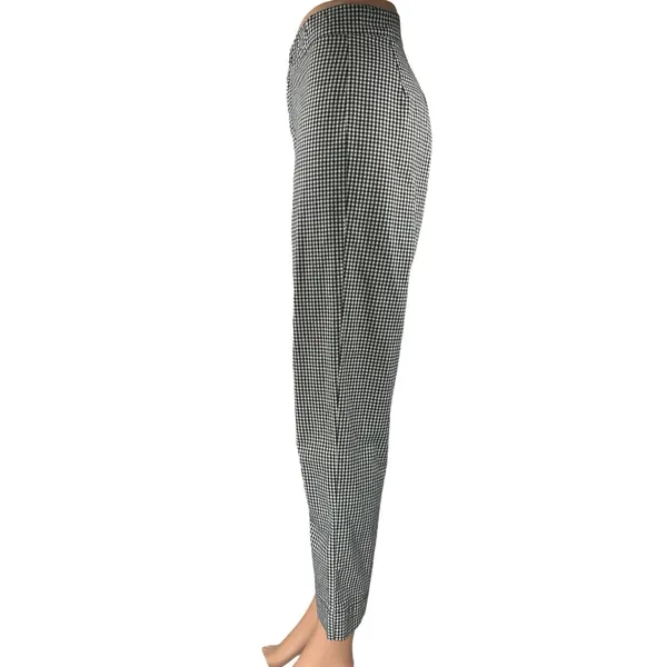 Brandy Melville Black White Gingham Checkered High Waisted Trouser Pants Size S - Image 2