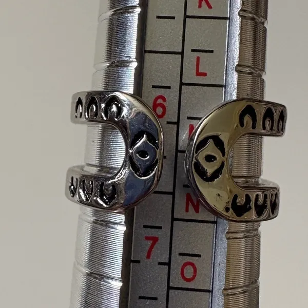 Sezane Boho Silver Tone Turquoise Wide Band Statement Ring Size 6.5 - Image 4