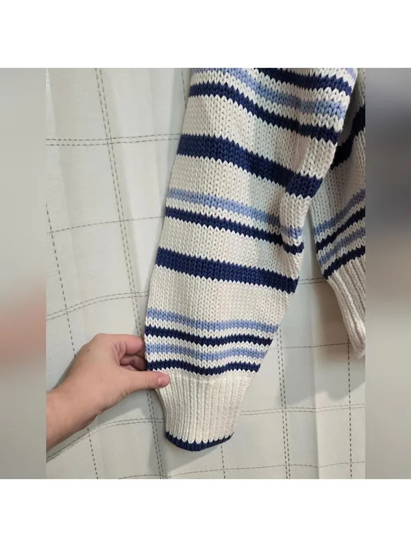 Madewell Ribbed Cotton Turtleneck Sweater in Stripe - Image 8