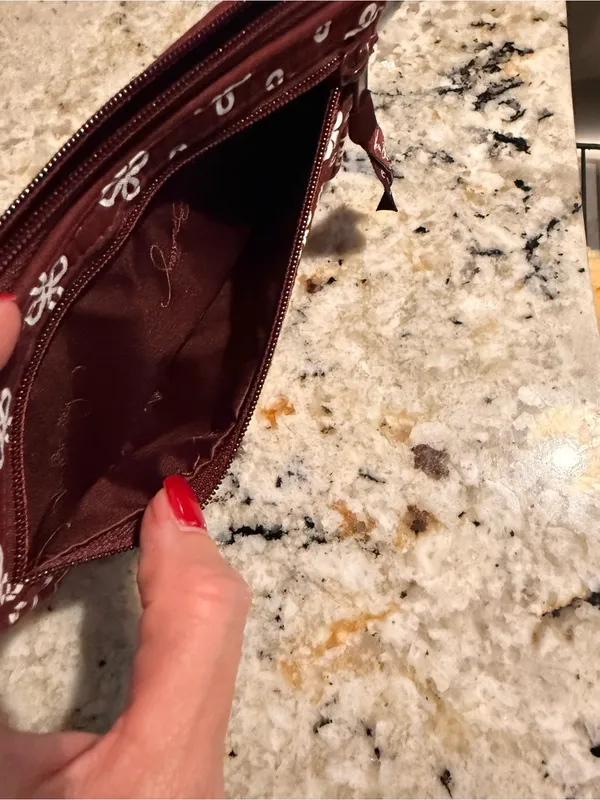 Vera Bradley Virginia Tech Hokies Quilted Wristlet in Maroon and White VT Logo - Image 3
