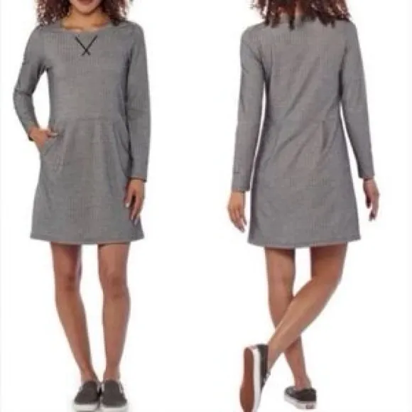 Patagonia Women’s Long Sleeve Dress | Gray Herringbone | Size Medium - Image 5