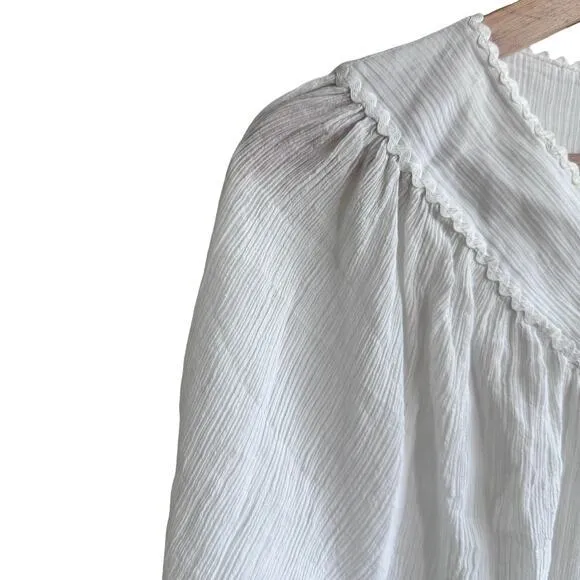 See By Chloe blouse M georgette chiffon crystal white‎ top - Image 8