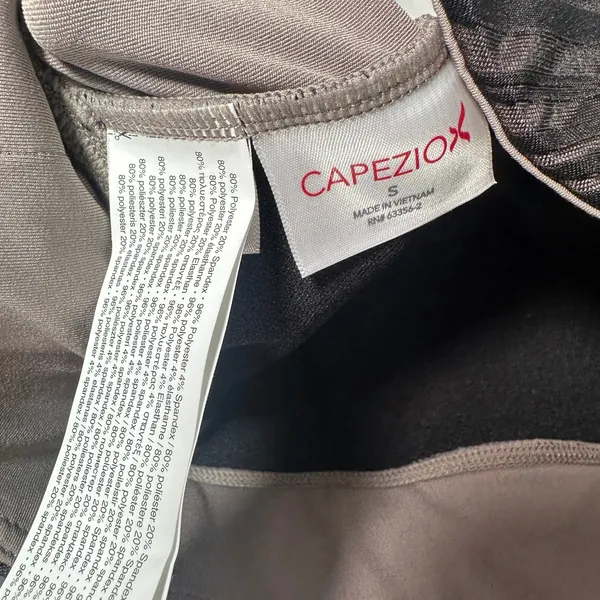 Capezio Toronto Camisole Bra Top Women S Brown Striped‎ Elastic Hem Dancewear - Image 4
