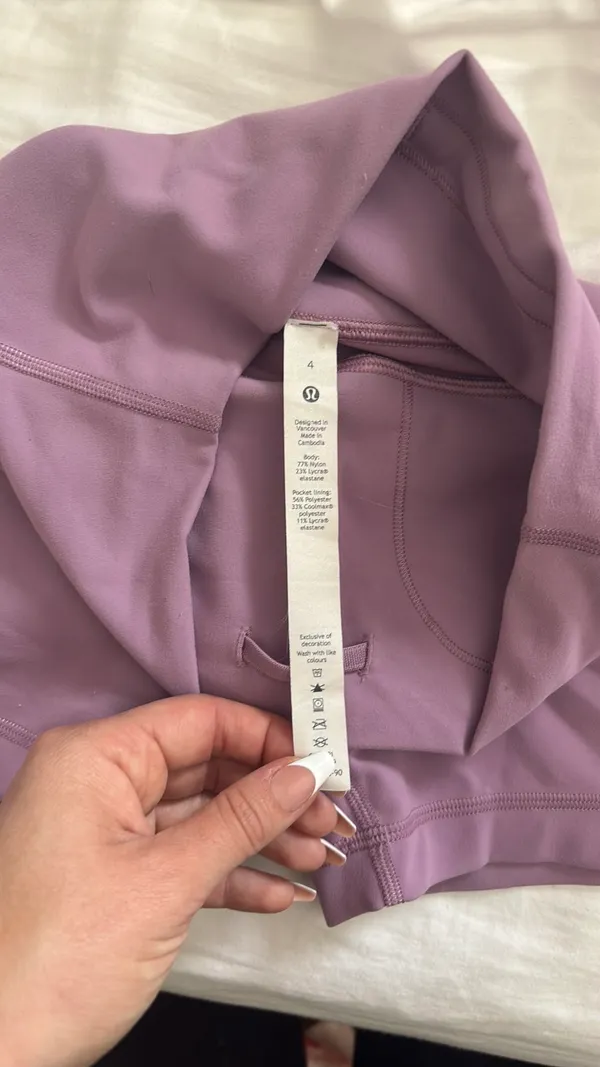 Lululemon 4 inch biker shorts, purple - Image 4