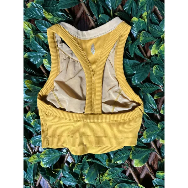 Free People Movement by Free People Yellow Sports Bra Size XS - Image 2
