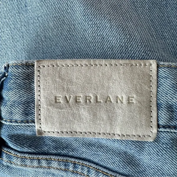 Everlane Summer Slouch Jeans Button Fly Relaxed Straight Women’s 25 Light Wash - Image 9