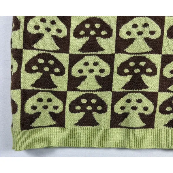 Planet Gold‎ Women Mushroom Short Sleeve Knit Sweater Hipster Grunge Small NwT - Image 4