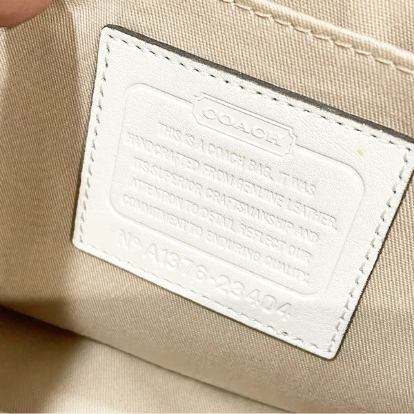 Coach White Legacy Perforated Leather Penelope‎ Shoulder Bag 23404 - Image 4