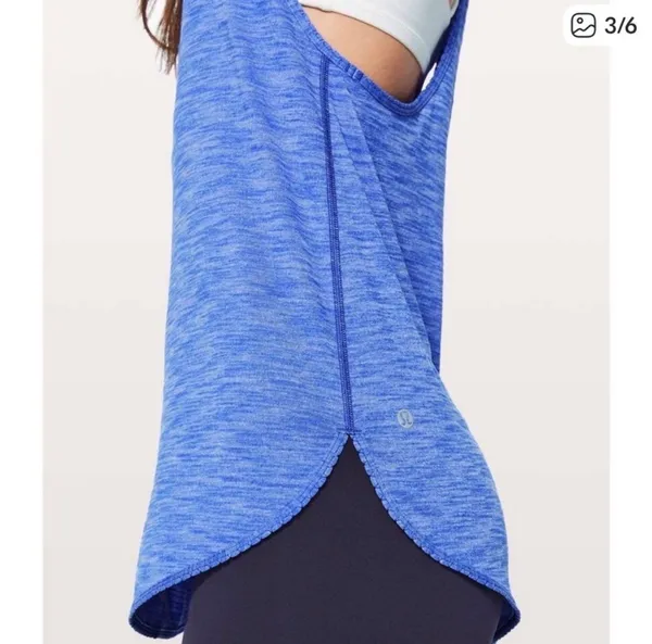 Vintage Lululemon Tank top in blue size 4 - Image 4