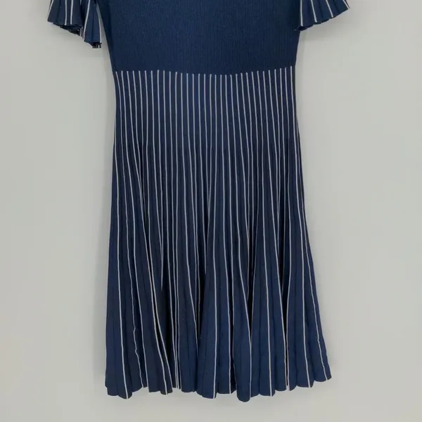 Jonathan Simkhai Women's Pleated Metallic Stretch-Knit A-Line Dress‎ Size Large - Image 15