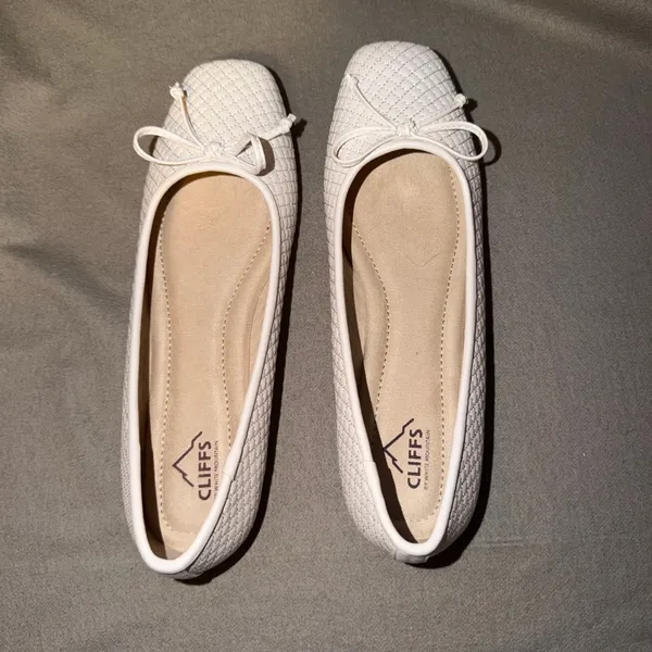 Cliffs White Mountain Bessy Cream Quilted Square Toe Ballet‎ Flats C35326-171 10 - Image 3