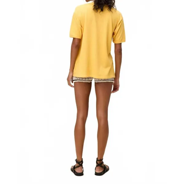 DAYDREAMER Cayman Islands Ringer Tee Size Small Dusty Gold NWT 100% Cotton - Image 3