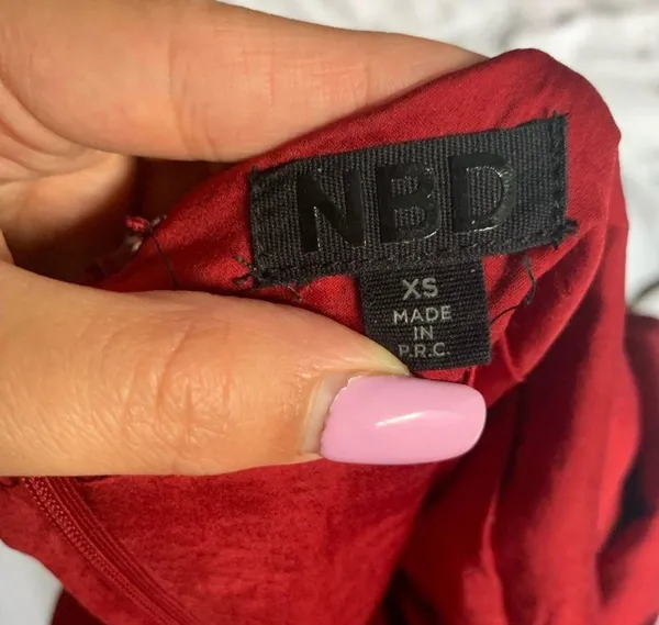 NBD Red Mini Dress - Image 4