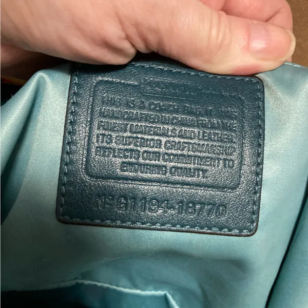 *Coach 18770 Chelsea Teal Hunter Green Patent Leather Tote Shoulder Bag - Image 3