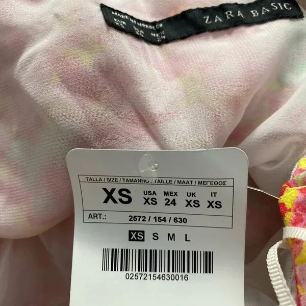 Zara‎ Basic Floral Strapless Maxi Dress in Pink Boho Draped Size US XS - Image 13