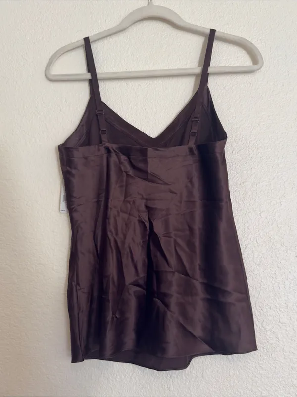 Apt 9 Silk Tank Top Brown y2k - Image 6