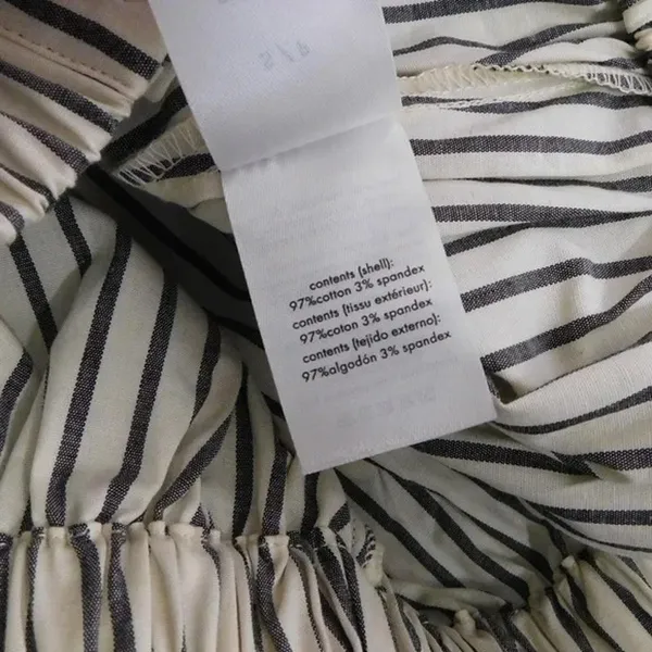 NWT Weworewhat Cropped Sleeveless Popover Shirt Small Antique White Grey Stripe - Image 10