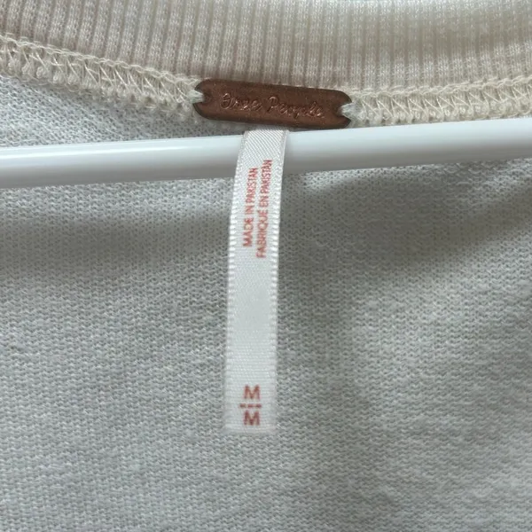 Free People White Long Sleeve Top size M - Image 4