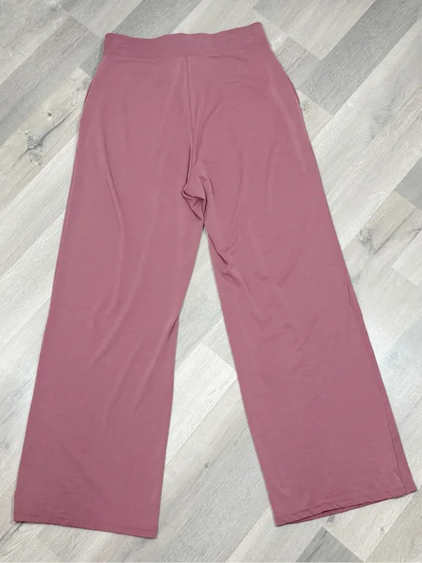 Express Jersey Knit Wide Leg Pants Rose Pink Small High Waist Lounge Athleisure - Image 5