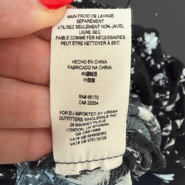 Free People M Black Floral Color My World Wide Leg Jumpsuit Anthropologie Boho - Image 11
