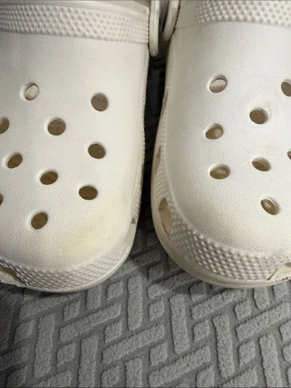 Crocs White Unisex J 3 Women’s 5 Classic Clogs boys women’s men - Image 6