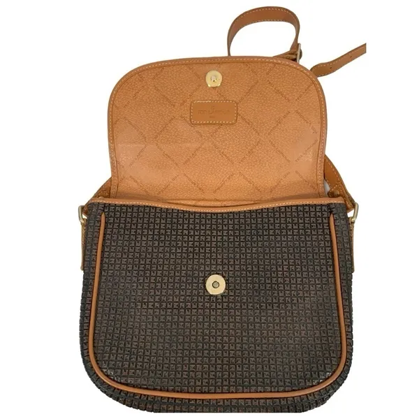 Vintage Ted Lapidus Monogram CrossBody Bag Purse - Image 5