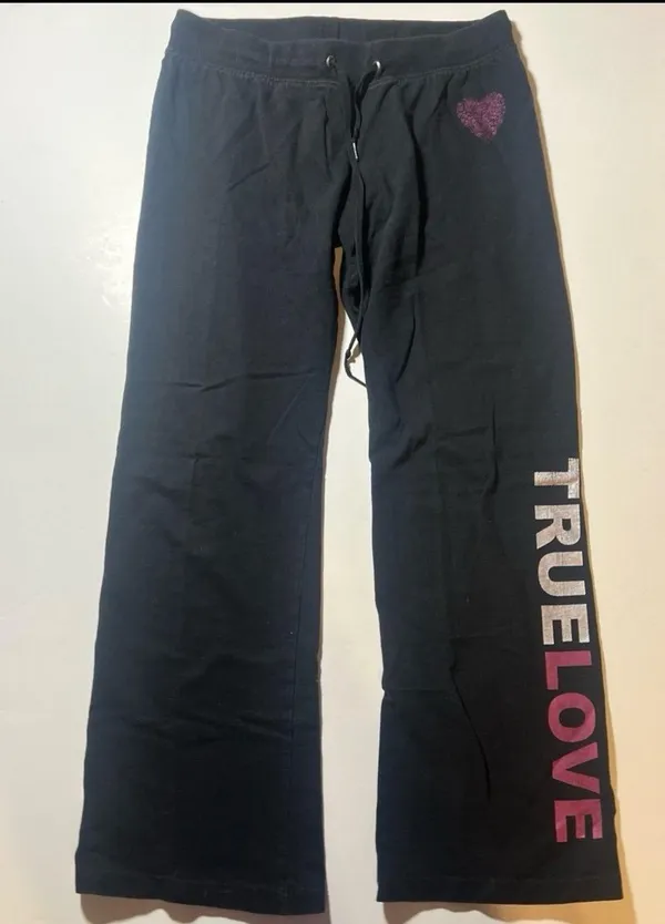 Low Rise Flare Sweatpants Black - Image 2