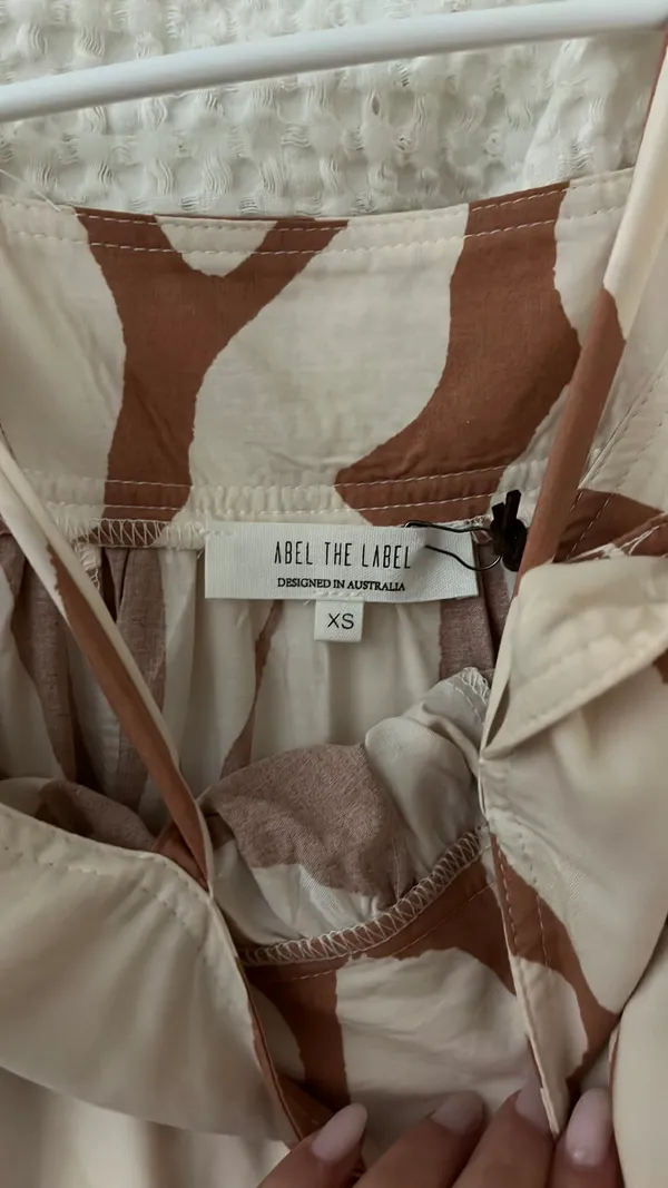 Brown and Cream maxi dress - Image 2