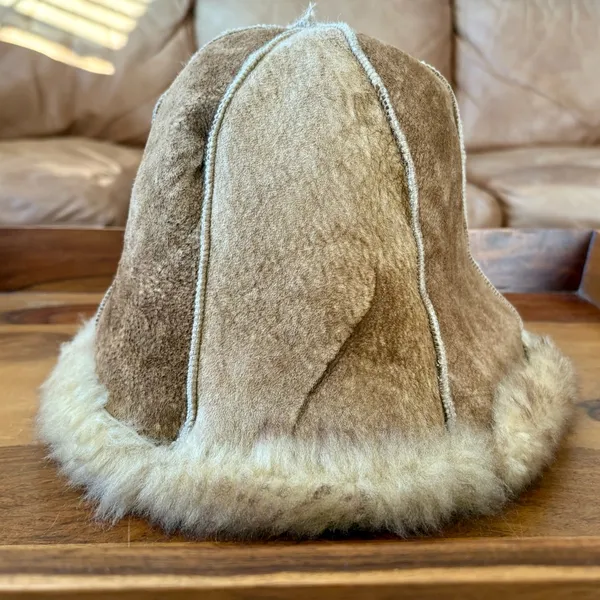 Shearling Buckskin Reversible Bucket Hat - Image 2