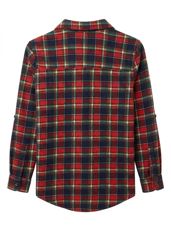 Roommates Red Plaid Button-Up Shirt - Image 3