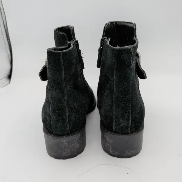 Cole Haan Black Suede Waterproof Ankle Boots G14 D42388‎ Womens 6.5B Lug Sole - Image 6