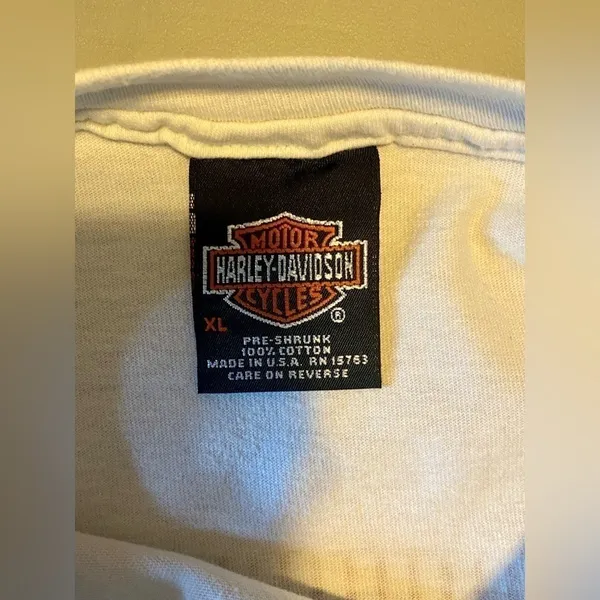 Harley Davidson Motorcycles White Anniversary Sturgis Long Sleeve Shirt - Image 5
