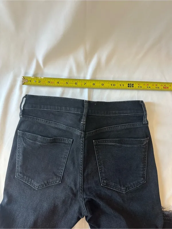 GAP Black Cropped Frayed Hem Jeans - Image 2