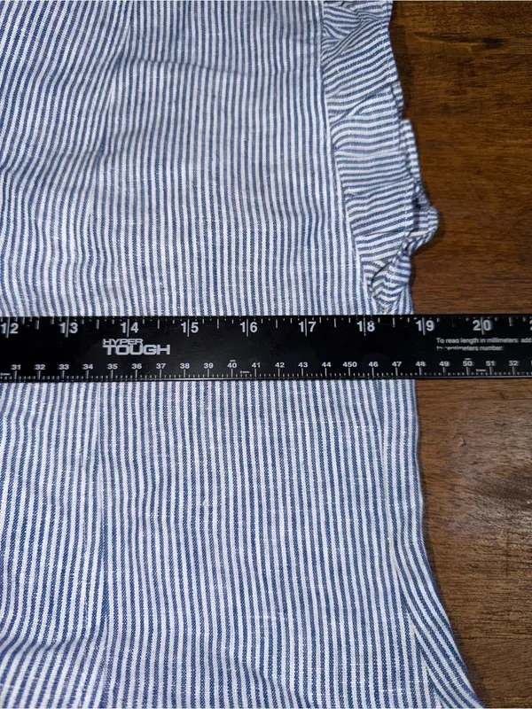 Olivaceous Becca 100% Linen Striped Shirt Dress‎ Cottagecore Preppy Coastal S - Image 6