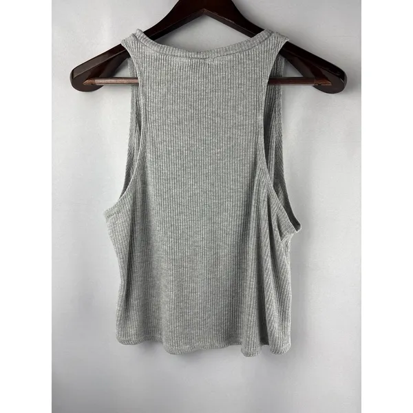 Women’s Eberjey Small Light Gray Ribbed Tank Top - Image 3