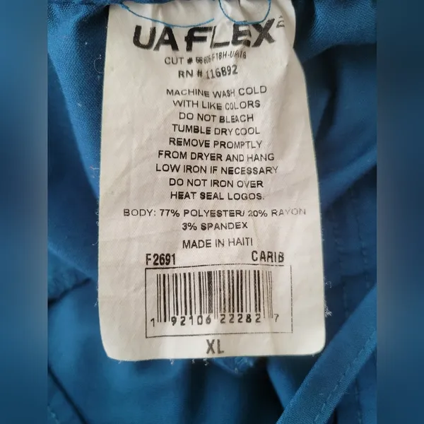 Under Armour Flex Blue XL Tie Waist Scrub Pants - Image 3
