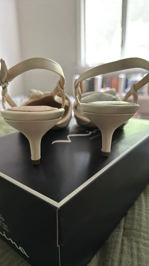 Nina Satin Slingback Heels - Image 2